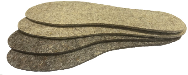 Стельки ВОЙЛОК (серый) ОТГРУЗКА КРАТНО 10 ПАР