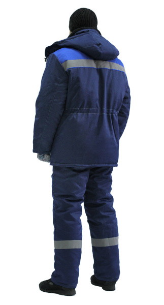 Костюм ЛИГОР-К зимний с БР (т.синий/васильковый)