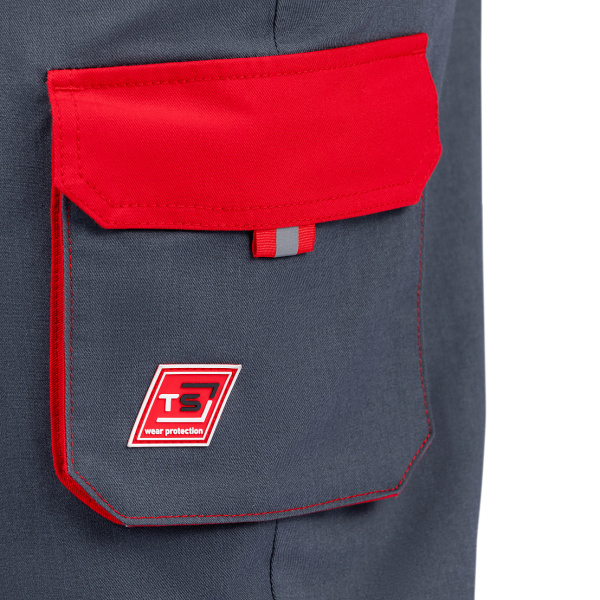 Полукомбинезон РЕЙН (т.серый/черный/красный)