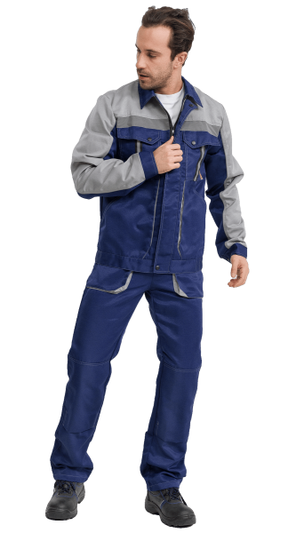 Костюм RONTA KS818 с ПК (т.синий/серый)