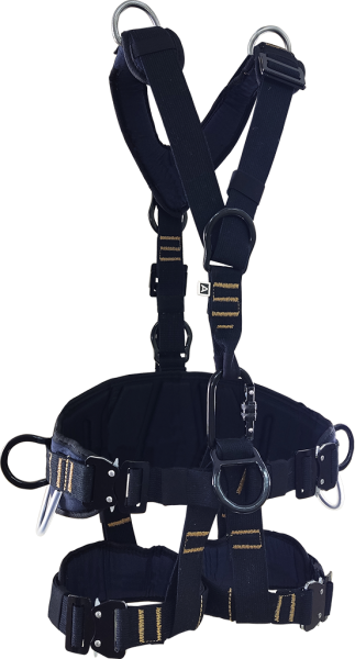 Страховочная привязь СП-10 (О) PREMIUM ФАСТ (черный)