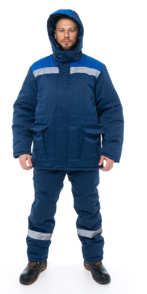Костюм СТАНДАРТ ГРЕТА зимний с СОП с ПК (т.синий/васильковый)
