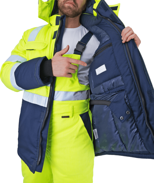 Костюм РЕФЛЕКТ-1 зимний с ПК (желтый/синий)
