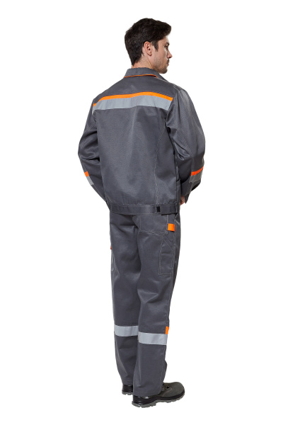 Костюм КОМФОРТ 2 с ПК (серый/оранжевый)