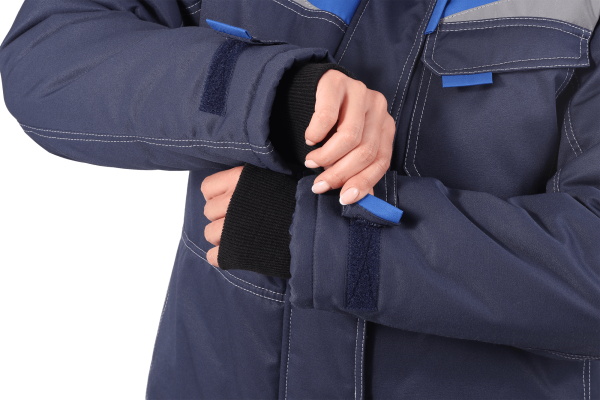 Костюм КМ-10 ЛЮКС жен. зимний c БР (василек/т.синий)