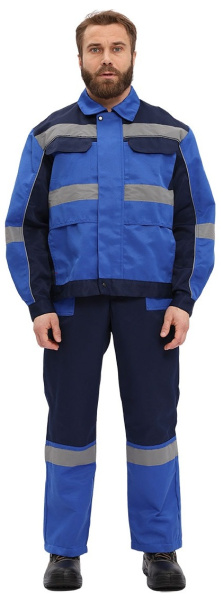 Костюм РЕСПЕКТ с ПК (василек/т.синий)