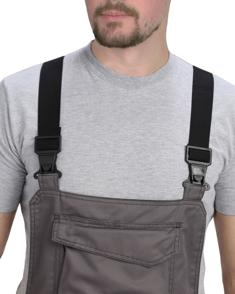 Полукомбинезон СИРИУС-ЦИТРИН (серый/черный)