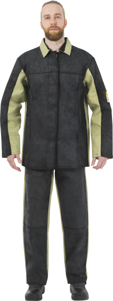 Костюм сварщика комб. 2 кл.защиты с БР (хаки/черный)