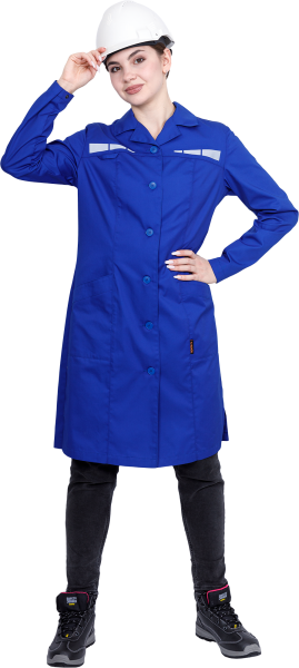 Халат ОПЕРАТОР женский (васильковый)