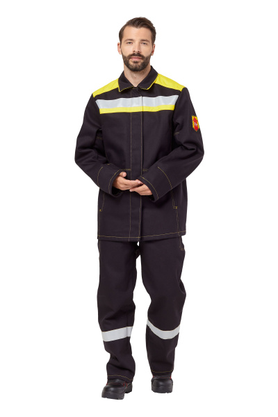 Костюм сварщика ФАЙМЕР 2 с БР (черный/желтый)