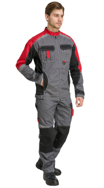 Куртка RONTA KR206 (т.серый/черный/красный)