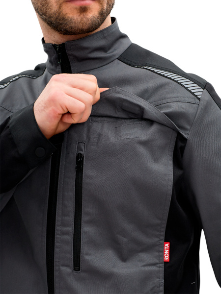 Куртка RONTA KR271 (т.серый/черный)