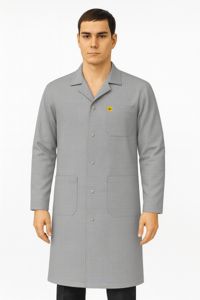 Халат EZ-M130–К антистатический (серый)