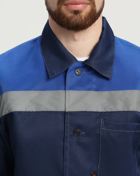 Костюм СТАНДАРТ СОП усиленный с БР (т.синий/васильковый)