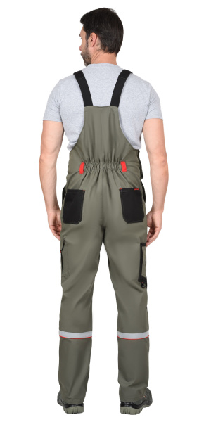 Полукомбинезон СИРИУС-СТАН (оливковый/черный/красный)