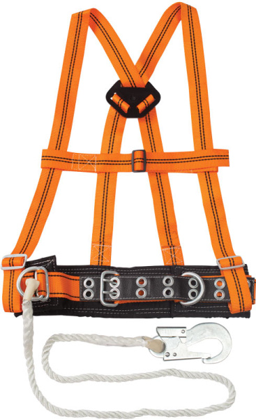 Пояс строительный ППВ В, наплечные лямки, строп канат