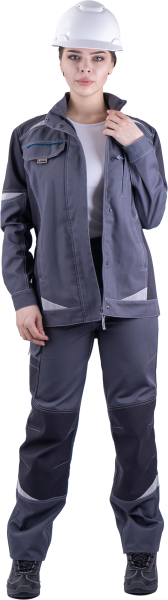 Куртка ТУРБО SAFETY женская (серый/т.серый)