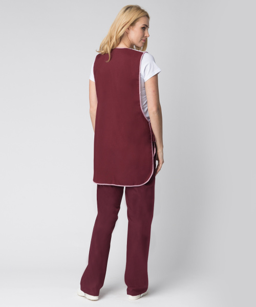 Фартук-сарафан ЦВЕТОК (бордовый)