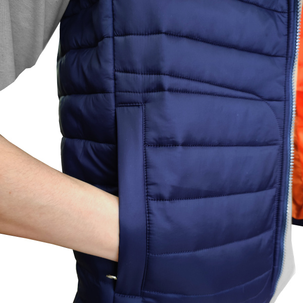 Жилет J-01 зимний (синий/оранжевый)