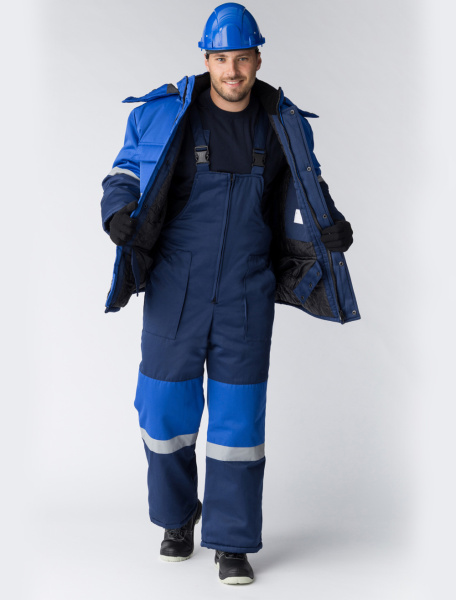 Костюм НОРДХАРД-2 зимний с ПК (т.синий/васильковый)