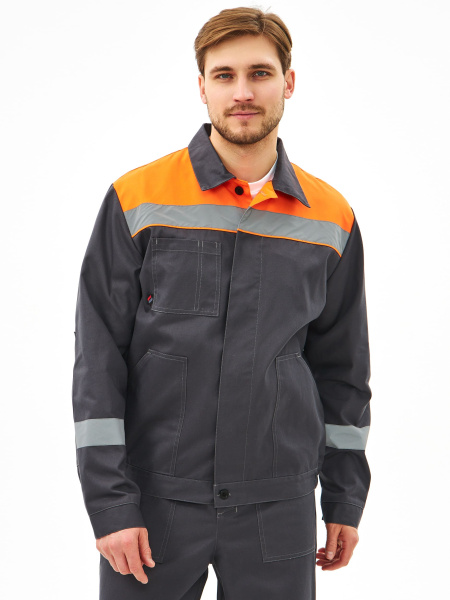 Костюм ЛИПЕЦК-1 СОП CH с БР (т.серый/оранжевый)