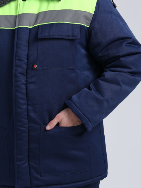 Костюм Т-УЛЬТРА СОП зимний с БР (т.синий/лимонный)