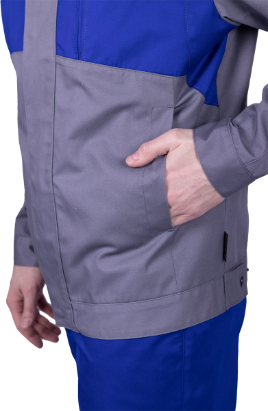 Куртка СТРОНГ (серый/васильковый)