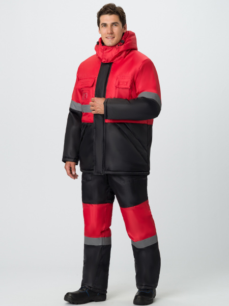 Костюм МЕГРЕС-2 зимний с ПК (красный/черный)