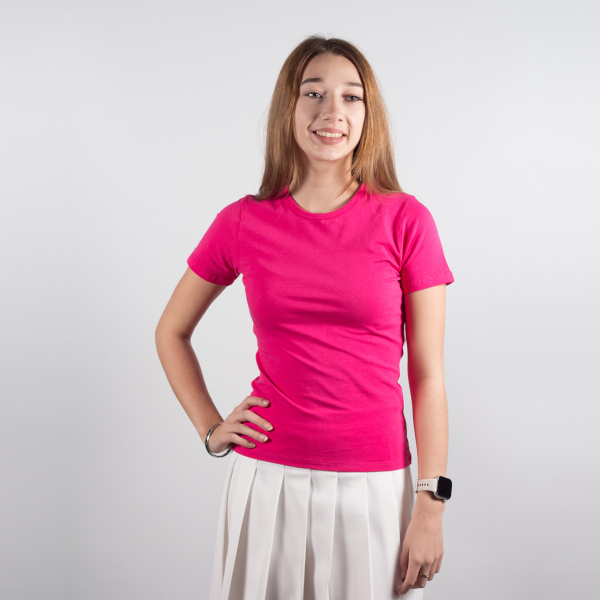 Футболка REDFORT женская стрейч (розовый)