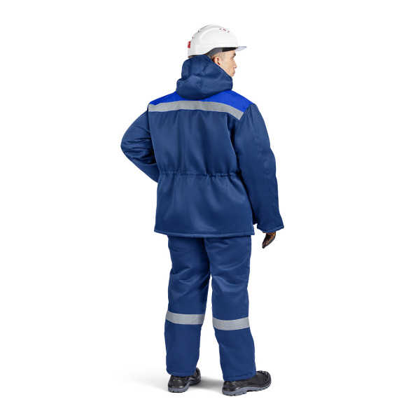 Костюм БУРЯ-СП СОП с ПК 3кл.защиты утепленый (т.синий/васильковый)