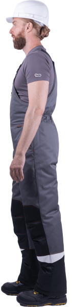 Костюм КМ-10 ЛЮКС зимний 3-4 класс c ПК (серый/красный)