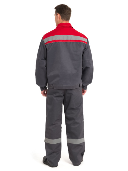 Костюм НОВА с СОП, с БР (серый/красный)