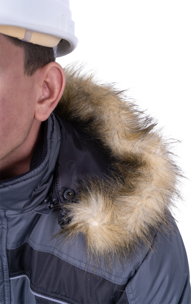 Куртка СКАНДИНАВИЯ ЛЮКС зимняя (серый/чёрный)