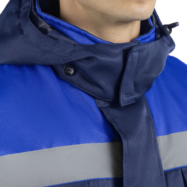 Костюм БУРЯ-СП СОП с ПК 3кл.защиты утепленый (т.синий/васильковый)