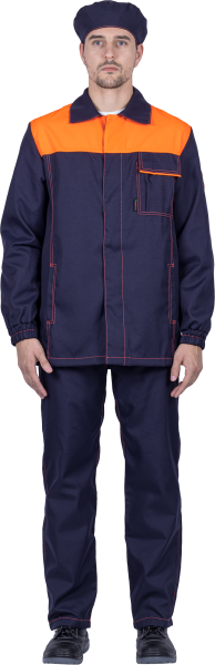 Костюм ХИМОС противокислотный (т.синий/оранжевый)