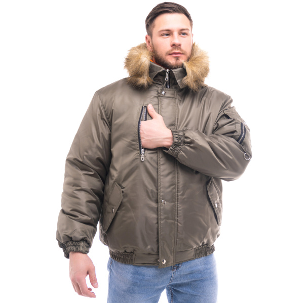 Куртка АЛЯСКА зимняя короткая (хаки)