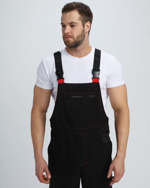 Костюм НЕЙЧ-2 СОП CH с капюшоном с ПК (черный/красный)