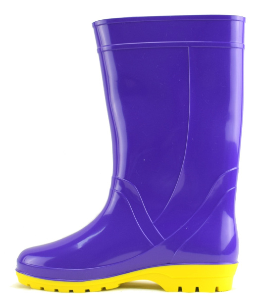 Сапоги ПВХ Д18 ЭДЕЛЬВЕЙС ДАРИНА женские (фиолетовый/желтый)