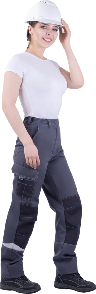 Брюки ТУРБО SAFETY женские (серый/т.серый)
