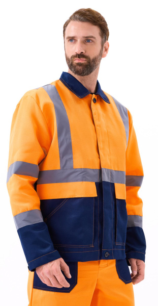 Костюм СКАНДИН с ПК (оранжевый/т.синий)