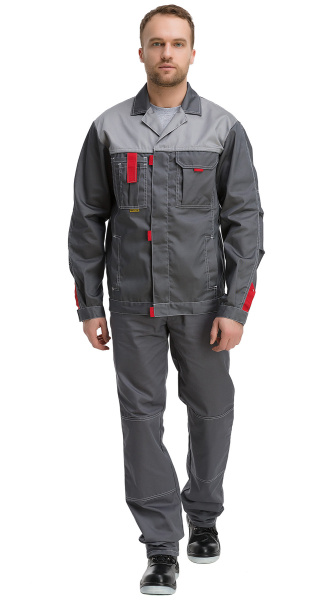 Куртка RONTA KR3080 (т.серый/св.серый)