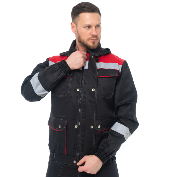 Костюм АНТЕЙ с СОП с ПК (черный/красный)