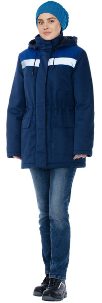 Куртка БРИГАДА женская зимняя (т.синий/васильковый)