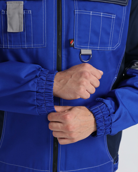 Костюм ВЕКТРОН-1 с БР (васильковый/т.синий/серый)