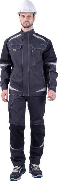 Куртка ТУРБО SAFETY (т.серый/чёрный)