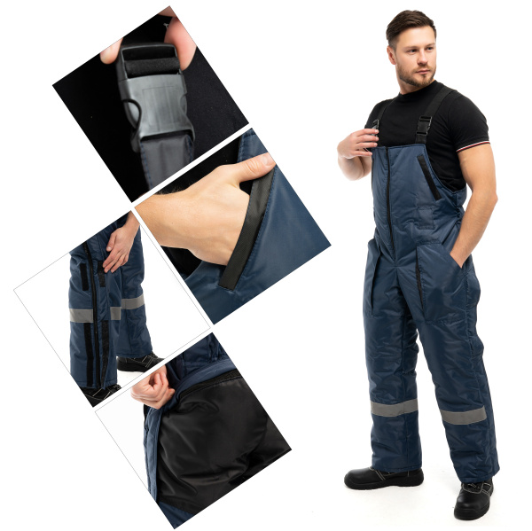 Костюм ПАМИР(ЭЛЬБРУС) зимний с СОП с ПК (т.синий/черный)