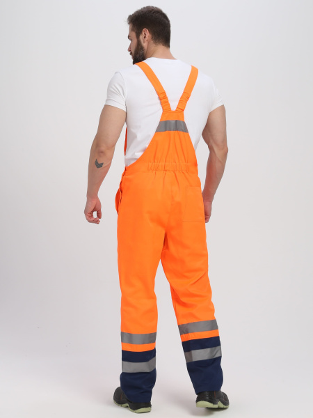 Костюм ДОРОЖНИК комбинированный с ПК (оранжевый/т.синий)