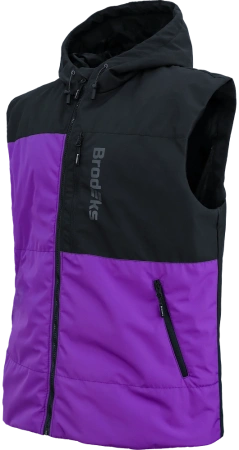 Жилет BRODEKS URBAN KW 133 зимний (фиолетовый/черный)