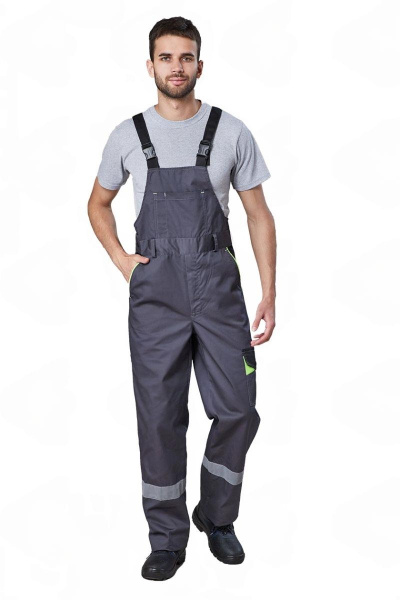 Полукомбинезон РЕСПЕКТ (серый/черный/лимонный)