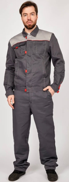 Костюм ФАВОРИТ-К с ПК (т.серый/серый)